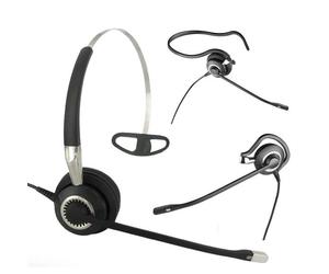 Jabra BIZ 2400 II Mono 3-in-1 UNC Corded Headset Monaural corded headset with ultra noise cancellation and unbreakable 360° swivel boom microphone