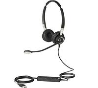 Jabra Biz 2400 II USB-A CC UC On-Ear Stereo Headset - Unified Communications Optimised Noise-cancelling Corded Headphone with HD Voice and Programmable Controller