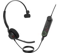 Jabra Engage 50 II schnurgebundenes Mono-Headset mit Link Call Control, geräuschunterdrückender 3-Mic-Technologie und USB-C-Kabel - MS Teams-Zertifiziert, mit Allen Plattformen kompatibel - Schwarz