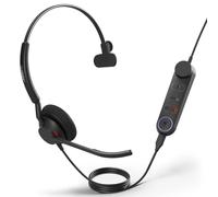 Jabra Engage 50 II schnurgebundenes Mono-Headset mit Link Call Control, geräuschunterdrückender 3-Mic-Technologie und USB-C-Kabel - mit Allen führenden UC-Plattformen wie Zoom kompatibel - Schwarz