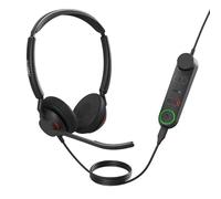 Jabra Engage 50 II schnurgebundenes Stereo-Headset mit Link Call Control, geräuschunterdrückender 3-Mic-Technologie und USB-A-Kabel - mit Allen führenden UC-Plattformen wie Zoom kompatibel - Schwarz