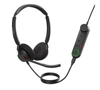 Jabra Engage 50 II schnurgebundenes Stereo-Headset mit Link Call Control, geräuschunterdrückender 3-Mic-Technologie und USB-C-Kabel - mit Allen führenden UC-Plattformen wie Zoom kompatibel - Schwarz