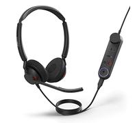 Jabra Engage 50 II Wired Stereo Headset with Link Call Control - Noise-Cancelling 3-Mic Technology and USB-C Cable, Ultra-Lightweight - MS Teams Certified, Works with All Other Platforms - Black