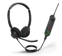 Jabra Engage 50 II Wired Stereo Headset with Link Call Control - Noise-Cancelling 3-Mic Technology, USB-C Cable - Works with All Leading Unified Communications Platforms Such as Zoom & Unify - Black