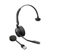 Jabra Engage 55 Mono Wireless Headset with Link 400 USB-A DECT Adapter - Noise-Cancelling Mic, Extensive Range - Certified for Google Meet and Zoom, works with all other leading platforms - Black