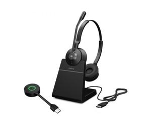 Jabra Engage 55 SE Stereo USB-C MS with Charging Stand Call from anywhere with a wireless DECT Headset with enhanced security and superior sound