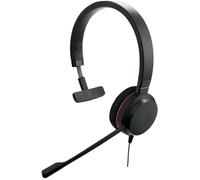 Jabra Evolve 20 Mono Headset - Microsoft Certified Headphones for VoIP Softphone with Passive Noise Cancellation - USB-C/A - Black
