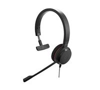 Jabra Evolve 20 Mono Headset - Microsoft Certified Headphones for VoIP Softphone with Passive Noise Cancellation - USB-Cable with Controller - Black