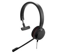Jabra Evolve 20 Mono Headset - Microsoft Certified Headphones for VoIP Softphone with Passive Noise Cancellation - USB-Cable with Controller - Black