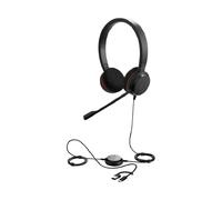 Jabra Evolve 20 MS stereo USB-C/A Headset with quality sound and in-line controls, perfect for calls or listening to music.