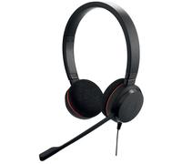 Jabra Evolve 20 Stereo Headset - Unified Communication Certified Headphones for VoIP Softphone with Passive Noise Cancellation - USB-C/A - Black