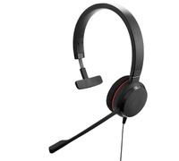 Jabra Evolve 20 Wired Headset (2025 Release) - Single Ear Wired Headset for Office & Work from Home - Call Control - Certified for MS Team - USB-C/A Connection - Black
