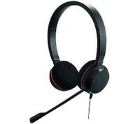 Jabra Evolve 20 Wired Telephone Headset Over-the-head Noise Cancelling Microphone With Microphone Stereo Black