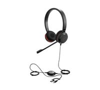 Jabra Evolve 20SE MS Stereo USB-C/A Headset with high-quality sound for calls and entertainment, featuring intuitive controls.