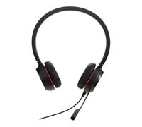Jabra Evolve 30 II, Unified Communications Certified Stereo Corded Headset with Call Control Unit, Noise-cancelling microphone, LED indicators, excellent sound quality - USB-C/A, Black