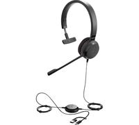 Jabra Evolve 30 II, Microsoft Teams Certified Mono Corded Headset with Call Control Unit, Noise-cancelling microphone, LED indicators, excellent sound quality - USB-C/A, Black