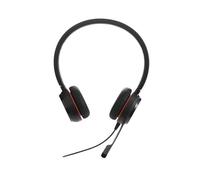 Jabra Evolve 30 II Microsoft Teams Certified USB-C Stereo Corded Headset with Call Control Unit - Compact Mini USB (Black)