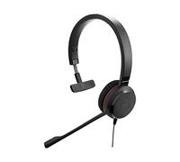 Jabra Evolve 30 MS Mono Headset - Microsoft Certified Headphones for VoIP Softphone with Passive Noise Cancellation - USB-Cable with Controller - Black