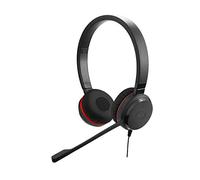 Jabra Evolve 30 UC Stereo Headset - Unified Communications Headphones for VoIP Softphone with Passive Noise Cancellation - USB-Cable with Controller - Black