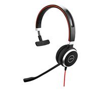 Jabra Evolve 40 MS Mono Headset - Microsoft Teams Certified Headphones for VoIP Softphone with Passive Noise Cancellation - USB-C Cable with Controller - black