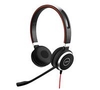 Jabra Evolve 40 UC Stereo Headset - Unified Communications Headphones for VoIP Softphone with Passive Noise Cancellation - USB-Cable with Controller - Black