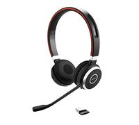 Jabra Evolve 65 SE Wireless Stereo Bluetooth Headset with Noise-Cancelling Mic and Long-Lasting Battery - Unified Communications Certified for Zoom, Unify and other leading platforms - Black