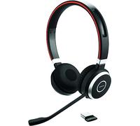 Jabra Evolve 65 SE Wireless Stereo Headphones - Bluetooth, Noise-Canceling Microphone, Long Battery Life, Dual Connectivity, MS Teams Certified, Supports Other Platforms - Black