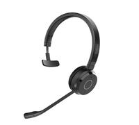 Jabra Evolve 65 TE (3rd Edition 2025) Wireless Bluetooth Mono Headset with Mic, Connect to Two Devices, 16h Battery, Noise-Cancelling Mic, USB-A Adapter, MS Teams Certified, Charging Stand, Black