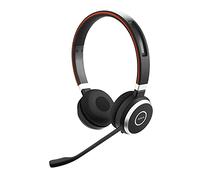 Jabra Evolve 65 Wireless Stereo On-Ear Headset - Microsoft Teams Certified Headphones With Long-Lasting Battery with Charging Stand - USB Bluetooth Adapter - black
