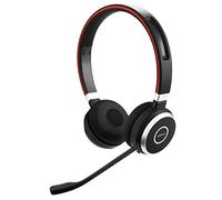 Jabra Evolve 65 Wireless Stereo On-Ear Headset - Unified Communications Optimised Headphones With Long-Lasting Battery - USB Bluetooth Adapter - Black