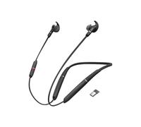 Jabra Evolve 65e In-Ear Headphones - Microsoft Certified Active Noise Cancelling Bluetooth Earbuds with Neckband for Wireless Calls, Music and Vibrating Alerts - black