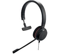 Jabra Evolve Wired Headset Over-the-head USB Without Bluetooth Noise Cancelling Microphone Mono 20 Black