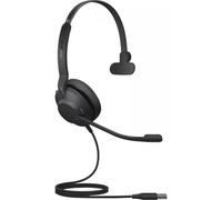 Jabra Evolve2 30 Headset - Mono headset with noise cancelling - Certified for Microsoft Teams - with 2-microphone call technology - USB-A cable - Black