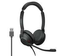 Jabra Evolve2 30 Headset - Stereo headphones with noise cancelling - Certified for Microsoft Teams - with 2-microphone call technology - USB-A cable - Black