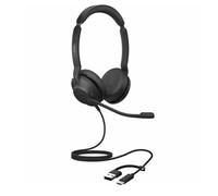 Jabra Evolve2 30 SE (2025 Version) Wired Dual-Ear Headphones with Microphone for Work - Computer Headset - USB-A and USB-C Cable - Microsoft Teams Certified - Works with All Meeting Platforms - Black