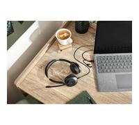 Jabra Evolve2 30 SE Stereo UC USB C/A Stereo headset for professional communication with USB-A/C connection and UC compatibility.