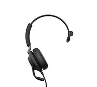 Jabra Evolve2 40 PC Headset - Noise Cancelling UC Certified Mono Headphones With 3-Microphone Call Technology - USB-A Cable - Black