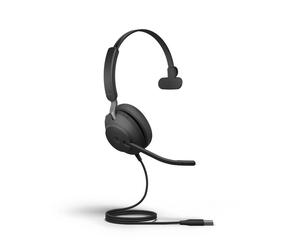 Jabra Evolve2 40 SE USB-A MS Mono MS wired headset with USB-A connector, designed for heavy-duty use.