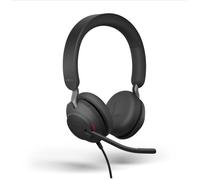 Jabra Evolve2 40 SE USB C/A MS Stereo Wired UC headset with dual USB-C/A connection and Microsoft Teams certification, designed for intensive use in