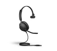 Jabra Evolve2 40 SE Wired Mono Noise-Cancelling Headset - Features 3-Mic Call Technology and USB-A Cable - Works with All Leading Unified Communications Platforms Such as Zoom and Google Meet - Black