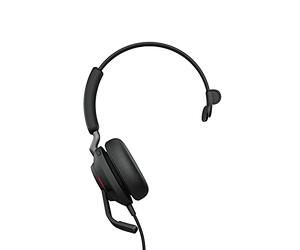 Jabra Evolve2 40 SE Wired Noise-Cancelling Mono Headset With 3-Mic Call Technology and USB-C Cable - Works with all Leading Unified Communications Platforms such as Zoom and Google Meet - Black