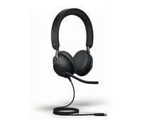 Jabra Evolve2 40 SE Wired Noise-Cancelling Stereo Headset With 3-Mic Call Technology and USB-A Cable - Works with all Leading Unified Communications Platforms such as Zoom and Google Meet - Black