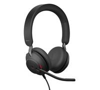 Jabra Evolve2 40 SE Wired Noise-Cancelling Stereo Headset With 3-Microphone Call Technology and USB-A Cable - MS Teams Certified, Works with All Other Platforms - Black