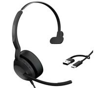 Jabra Evolve2 50 USB-A/USB-C Corded Mono Headset Certified for Microsoft Teams