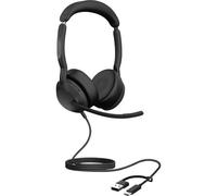 Jabra Evolve2 50 Headset Wired Head-band Office/Call center USB Type-C / USB Type-A Bluetooth Black