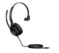 Jabra Evolve2 50 Wired Mono Headset Air Comfort Technology, Noise-cancelling Mics, and Active Noise Cancellation - Works with all Leading UC Platforms such as Zoom and Google Meet - Black