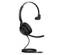 Jabra Evolve2 50 Wired Mono Headset Air Comfort Technology, Noise-cancelling Mics, and Active Noise Cancellation - MS Teams Certified, Works with All Other Platforms - Black
