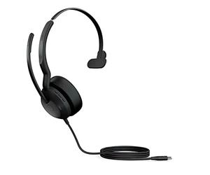 Jabra Evolve2 50 Wired Mono Headset Air Comfort Technology, Noise-cancelling Mics, and Active Noise Cancellation - Works with all Leading UC Platforms such as Zoom and Google Meet - Black
