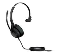 Jabra Evolve2 50 Wired Mono Headset AirComfort Technology, Noise-Cancelling Mics & Active Noise Cancellation - Works with All Leading UC Platforms Such as Zoom & Google Meet - Black