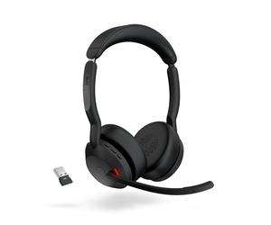 Jabra Evolve2 55 Link380 USB-A MS Stereo Wireless headset for PC and mobile phone with Link380 dongle connection. MS Version